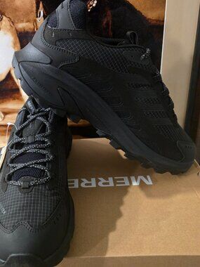 Merrell Moab Speed 2 GoreTex J037513Z Black Hiking Shoes Sneakers Men's Size 11